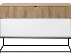 Aparador Com 3 Gavetas E 1 Porta Cor De Madeira Clara Arietta