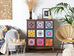 Aparador Com 3 Gavetas E 6 Portas Multicolor Kuma