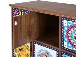 Aparador Com 3 Gavetas E 6 Portas Multicolor Kuma