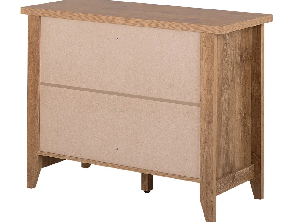 Aparador Com 3 Gavetas E 1 Porta Cor De Madeira Clara Agora
