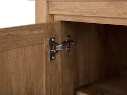 Aparador Com 3 Gavetas E 1 Porta Cor De Madeira Clara Agora