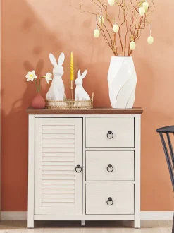 Aparador Com 3 Gavetas E 1 Porta Creme Kirkland