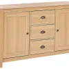 Aparador Com 3 Gavetas E 2 Portas Cor De Madeira Clara Lansin