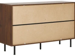 Aparador Com 3 Gavetas E 1 Porta Em Madeira Clara E Cinzento Palmer