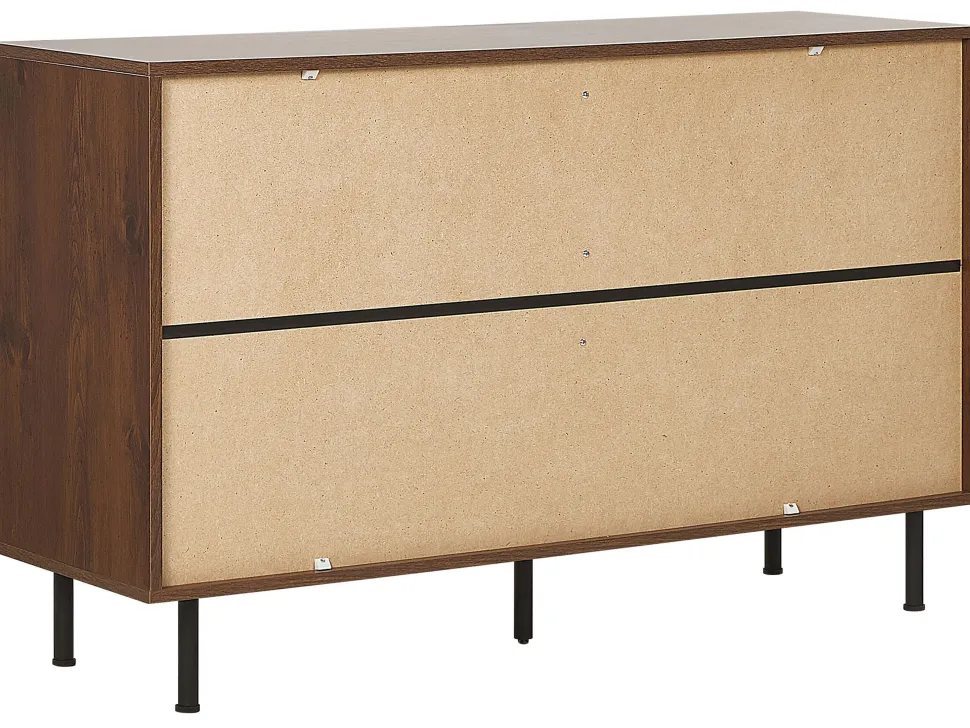 Aparador Com 3 Gavetas E 1 Porta Em Madeira Clara E Cinzento Palmer