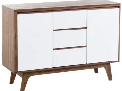 Aparador Com 3 Gavetas E 2 Portas Branco E Castanho Escuro Pittsburgh