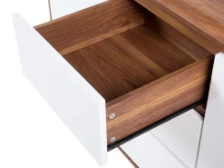 Aparador Com 3 Gavetas E 2 Portas Branco E Castanho Escuro Pittsburgh