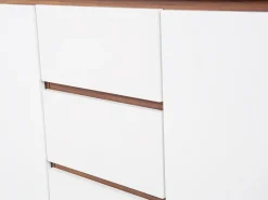 Aparador Com 3 Gavetas E 2 Portas Branco E Castanho Escuro Pittsburgh