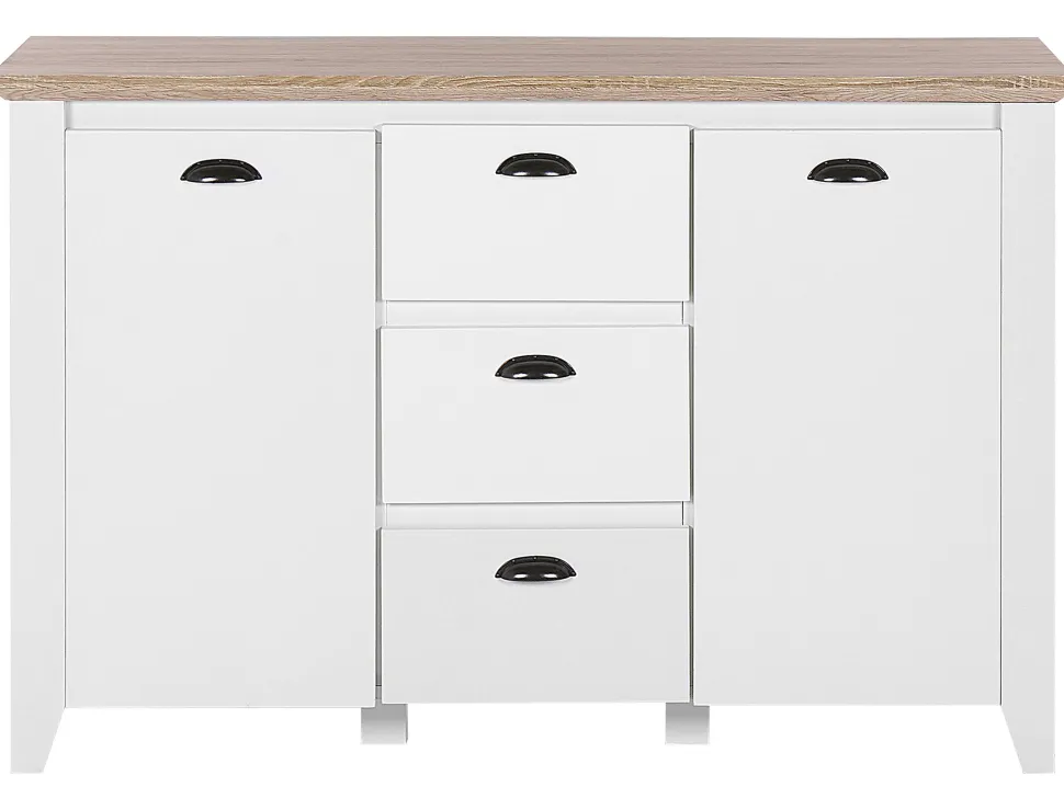 Aparador Com 3 Gavetas E 2 Portas Branco Stamford