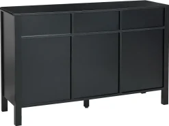 Aparador Com 3 Gavetas E 3 Portas Preto Olate