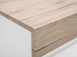 Aparador Com 2 Gavetas E 1 Porta Branco E Cor De Madeira Clara Marlin