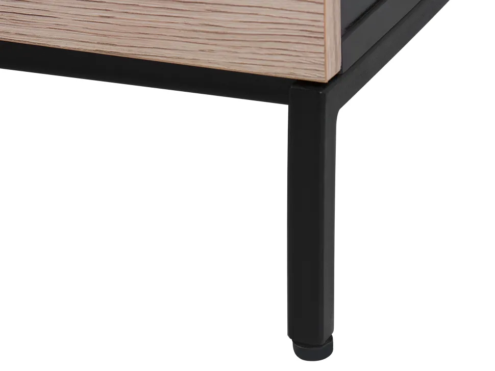 Aparador Com 3 Gavetas E 3 Portas Castanho Claro E Preto Sydney