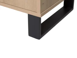 Aparador Com 3 Gavetas E 2 Portas Cor De Madeira Clara Elda