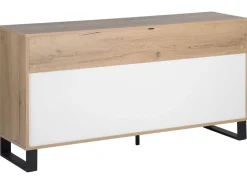 Aparador Com 3 Gavetas E 2 Portas Cor De Madeira Clara Elda