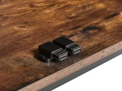 Aparador Com 2 Porta Castanho Escuro E Preto Vilseck