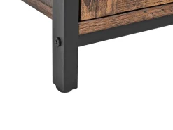 Aparador Com 2 Porta Castanho Escuro E Preto Vilseck