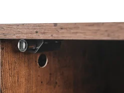 Aparador Com 1 Porta Castanho Escuro E Preto Vilseck