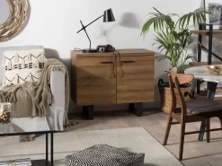 Aparador Com 2 Portas Castanho Escuro Timber