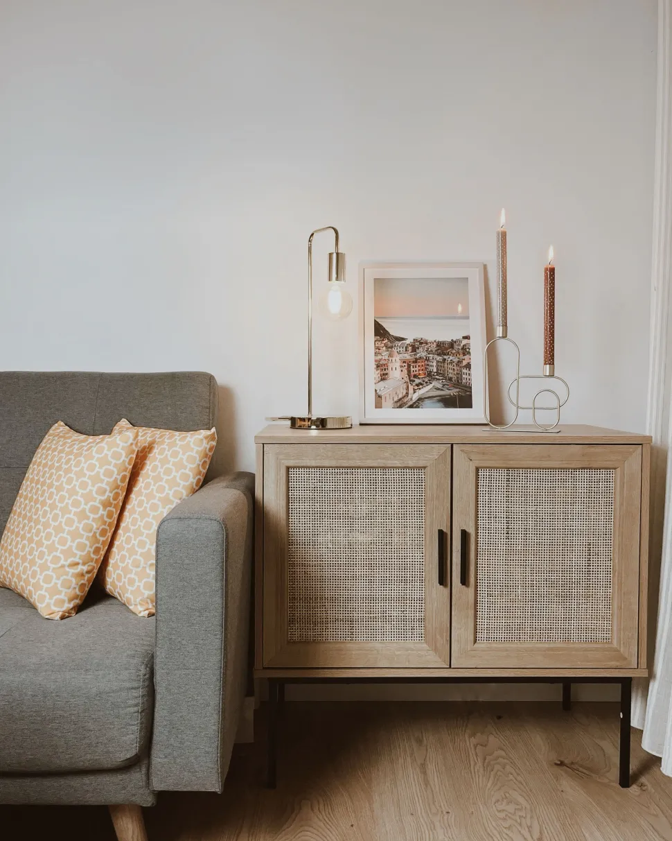 Aparador Com 2 Portas Castanho Claro Pasco