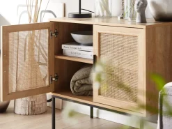 Aparador Com 2 Portas Castanho Claro Pasco