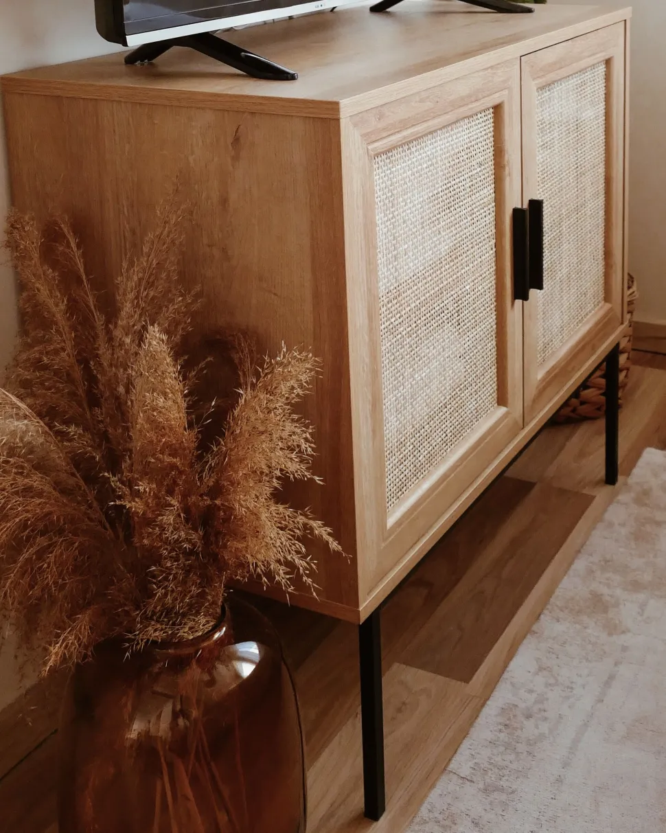 Aparador Com 2 Portas Castanho Claro Pasco