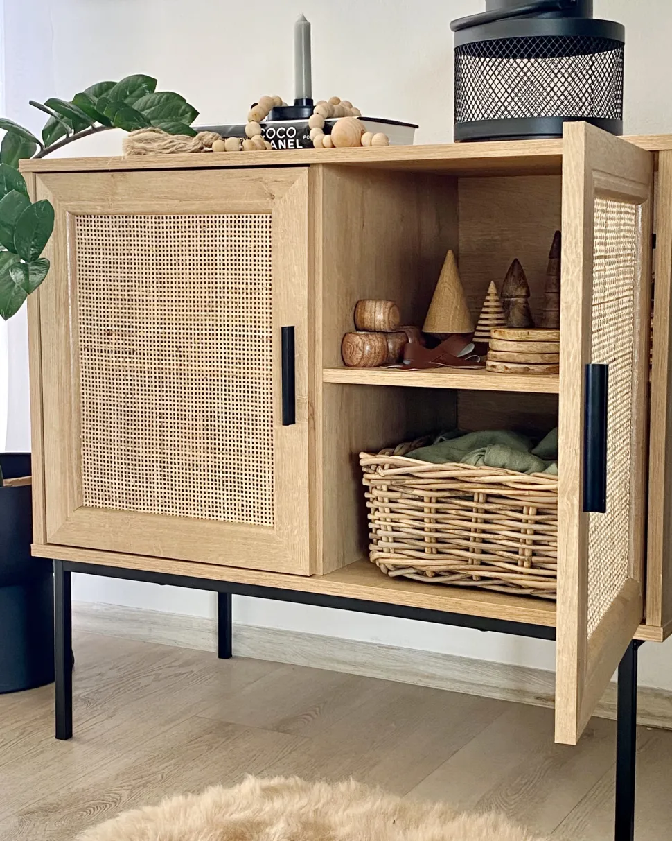 Aparador Com 2 Portas Castanho Claro Pasco