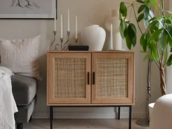 Aparador Com 2 Portas Castanho Claro Pasco