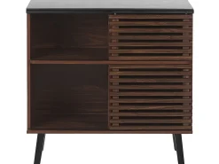 Aparador Com 2 Portas Castanho Escuro Perth