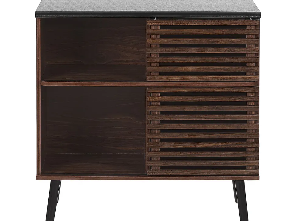 Aparador Com 2 Portas Castanho Escuro Perth