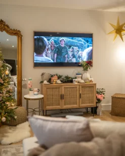 Aparador Com 3 Portas Castanho Claro Pasco