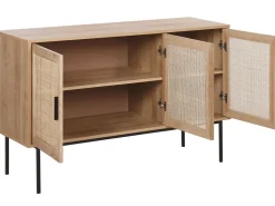 Aparador Com 3 Portas Castanho Claro Pasco