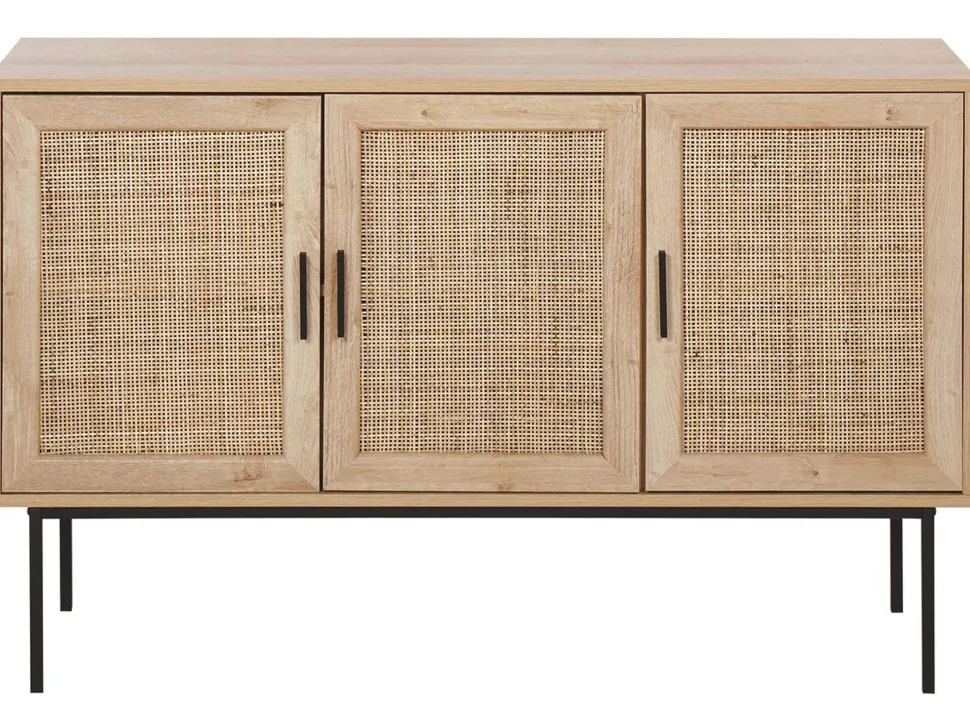 Aparador Com 3 Portas Castanho Claro Pasco