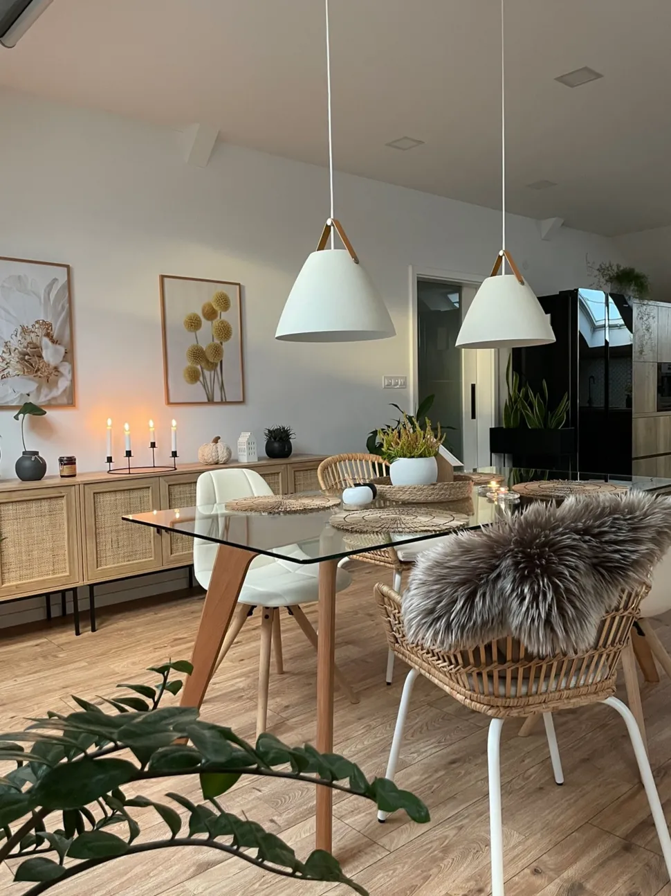 Aparador Com 3 Portas Castanho Claro Pasco