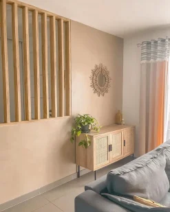 Aparador Com 3 Portas Castanho Claro Pasco