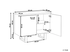 Aparador Com 2 Portas Castanho Claro Timber