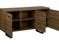 Aparador Com 3 Portas Castanho Escuro Timber