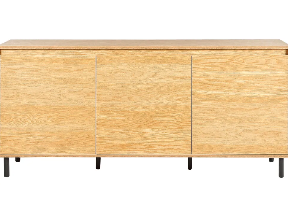 Aparador Com 3 Portas Cor De Madeira Clara Nikea