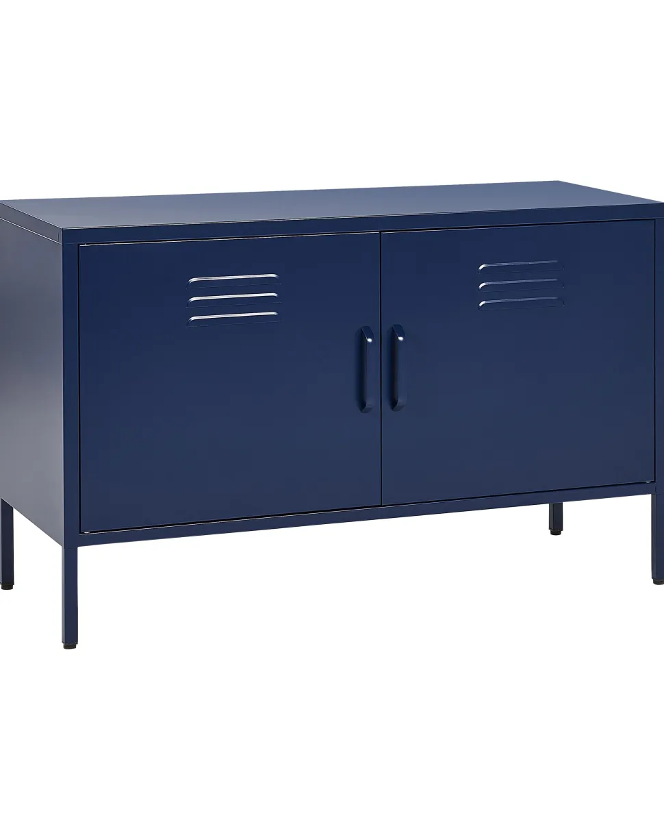 Aparador Com 2 Portas De Metal Azul Marinho Uria