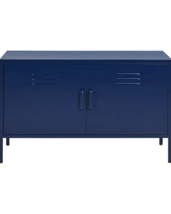 Aparador Com 2 Portas De Metal Azul Marinho Uria