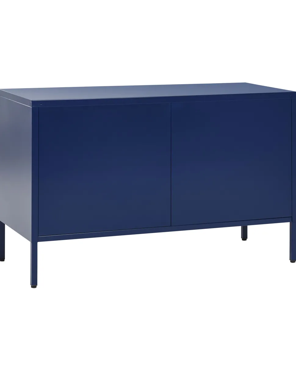 Aparador Com 2 Portas De Metal Azul Marinho Uria