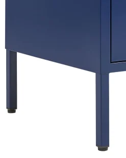 Aparador Com 2 Portas De Metal Azul Marinho Uria