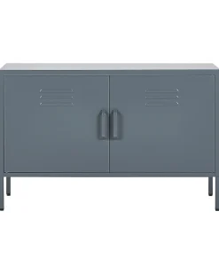 Aparador Com 2 Portas De Metal Cinzento Uria