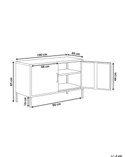 Aparador Com 2 Portas De Metal Cinzento Uria