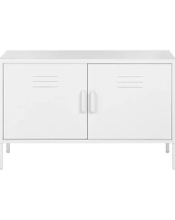 Aparador Com 2 Portas De Metal Branco Uria