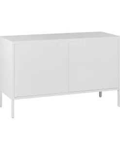 Aparador Com 2 Portas De Metal Branco Uria