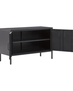 Aparador Com 2 Portas De Metal Preto Uria