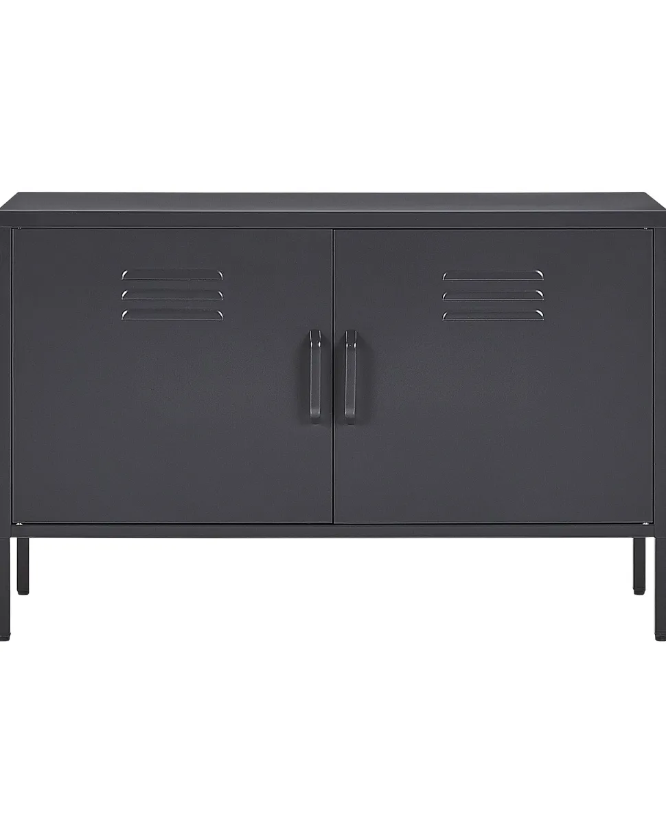 Aparador Com 2 Portas De Metal Preto Uria