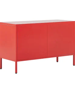 Aparador Com 2 Portas De Metal Vermelho Uria