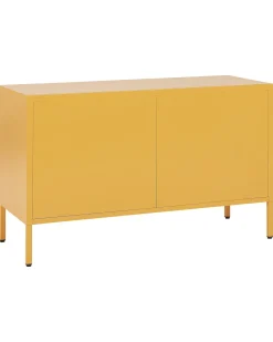 Aparador Com 2 Portas De Metal Amarelo Uria