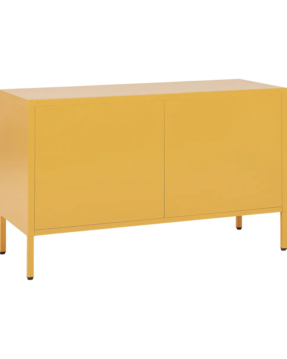 Aparador Com 2 Portas De Metal Amarelo Uria